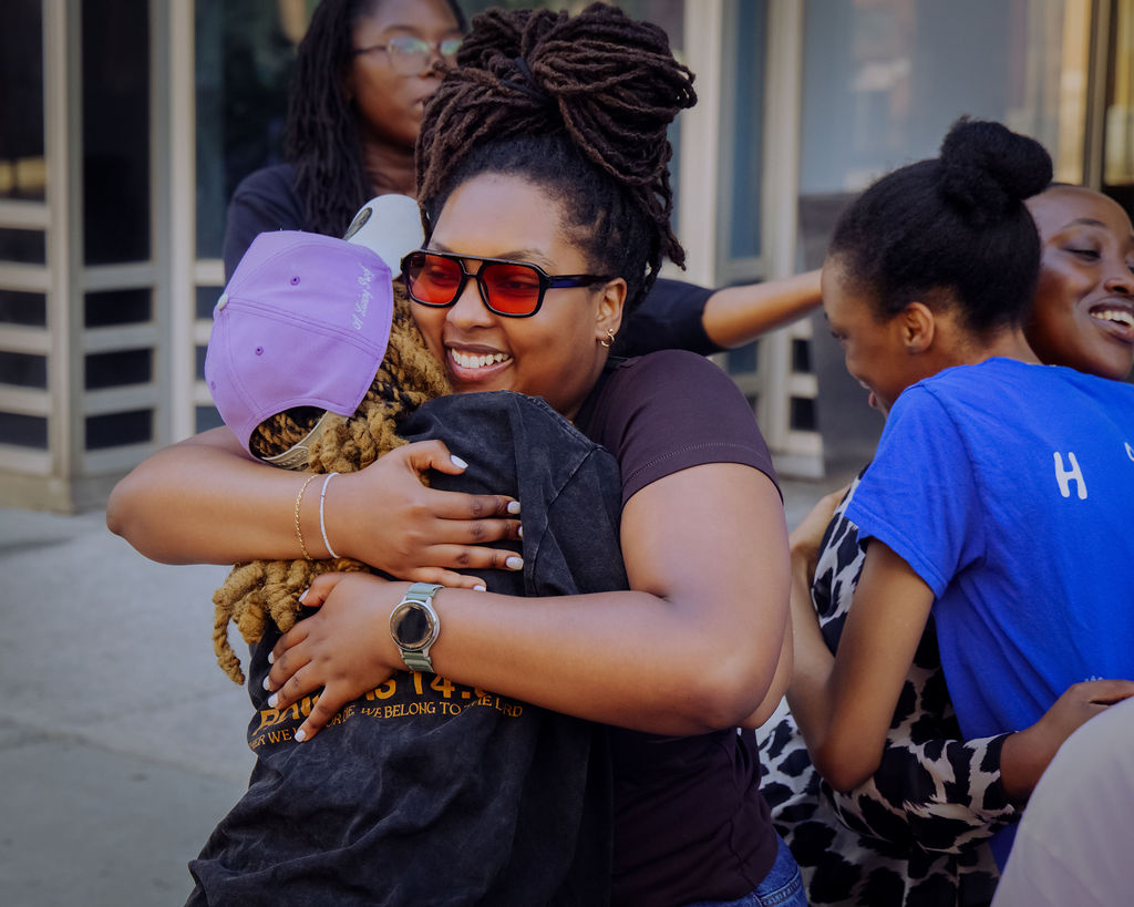 Embracing a sister in Christ
